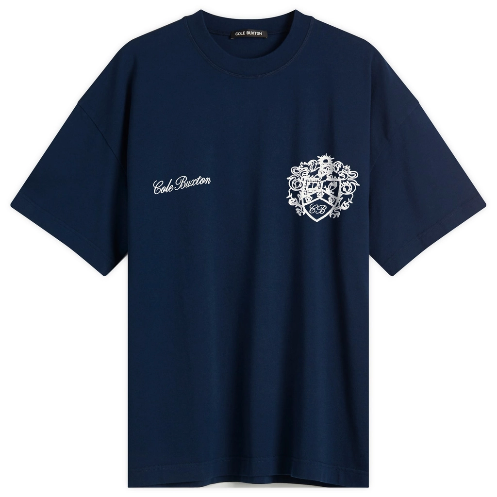 Cole Buxton Men's Collegiate Crest T-Shirt Navy